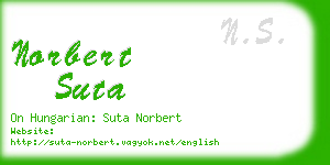 norbert suta business card